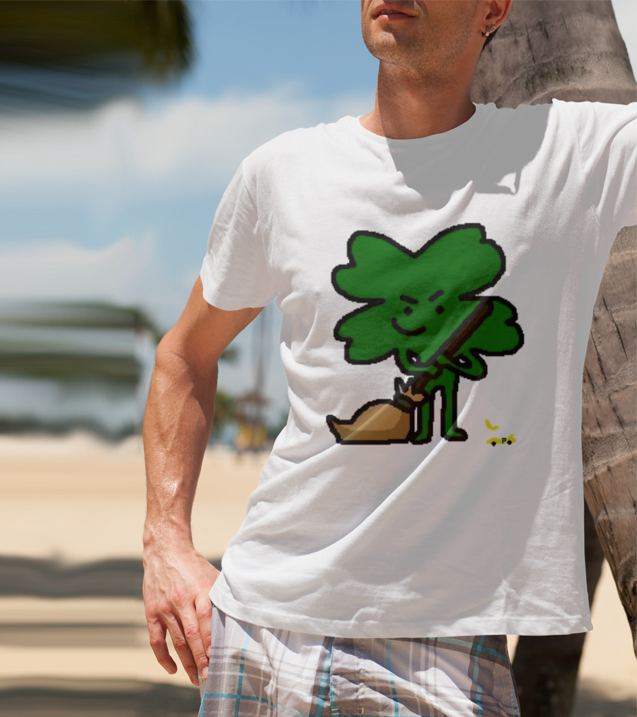The Celtics Sweep The Pacers NBA Paint Shamrock Holding Broom T-Shirt