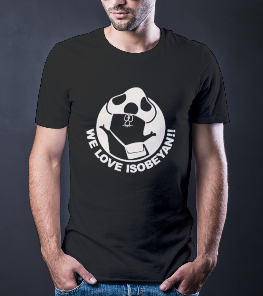 WE LOVE ISOBEYAN Cartoon Mole Character In White Circle T-Shirt