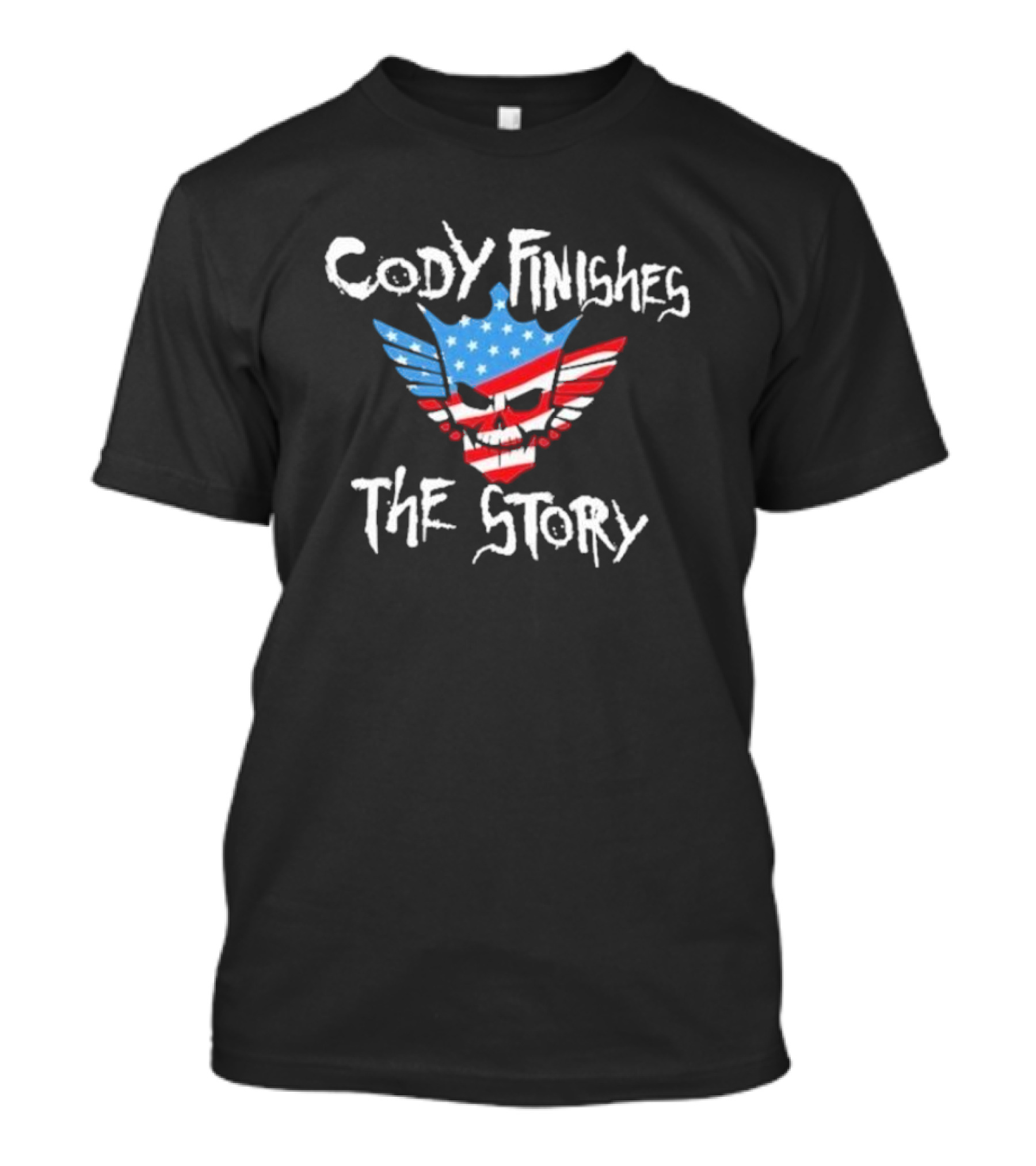 Cody Finishes The Story Skull Wings American Flag T-Shirt