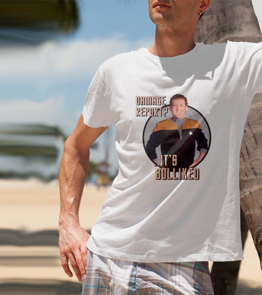 Damage Report It’s Bollixed Star Trek Inspired Character With Uniform T-Shirt