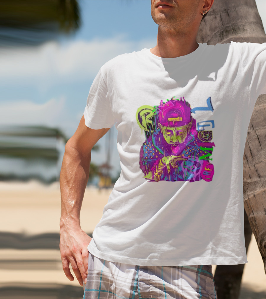 Trey Miguel Neon Drip Purple Paint T-Shirt
