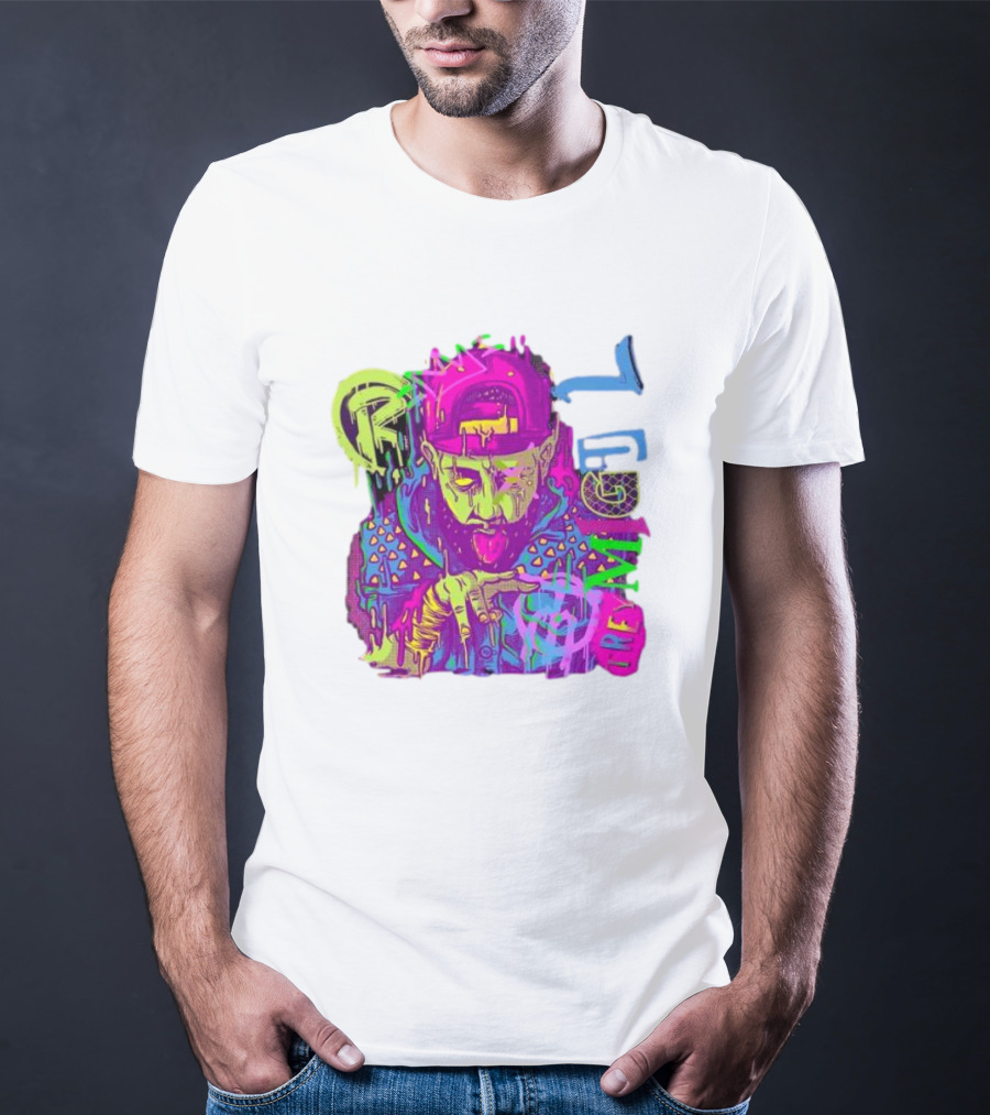 Trey Miguel Neon Drip Purple Paint T-Shirt
