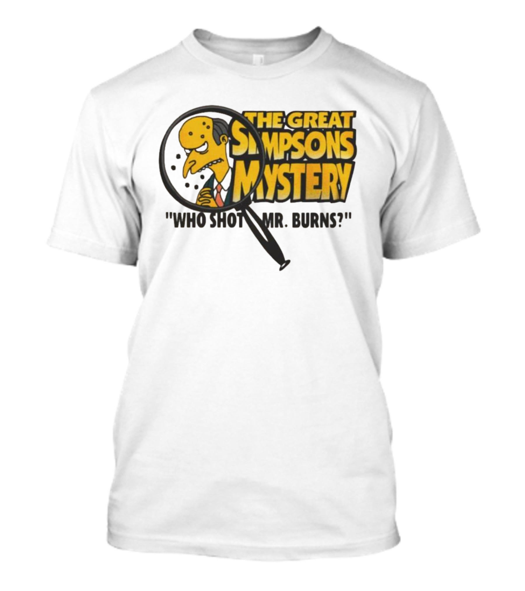 The Great Simpsons Mystery Who Shot Mr. Burns 1995 T-Shirt