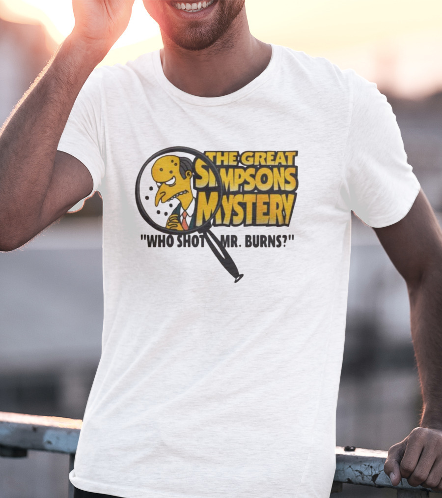 The Great Simpsons Mystery Who Shot Mr. Burns 1995 T-Shirt