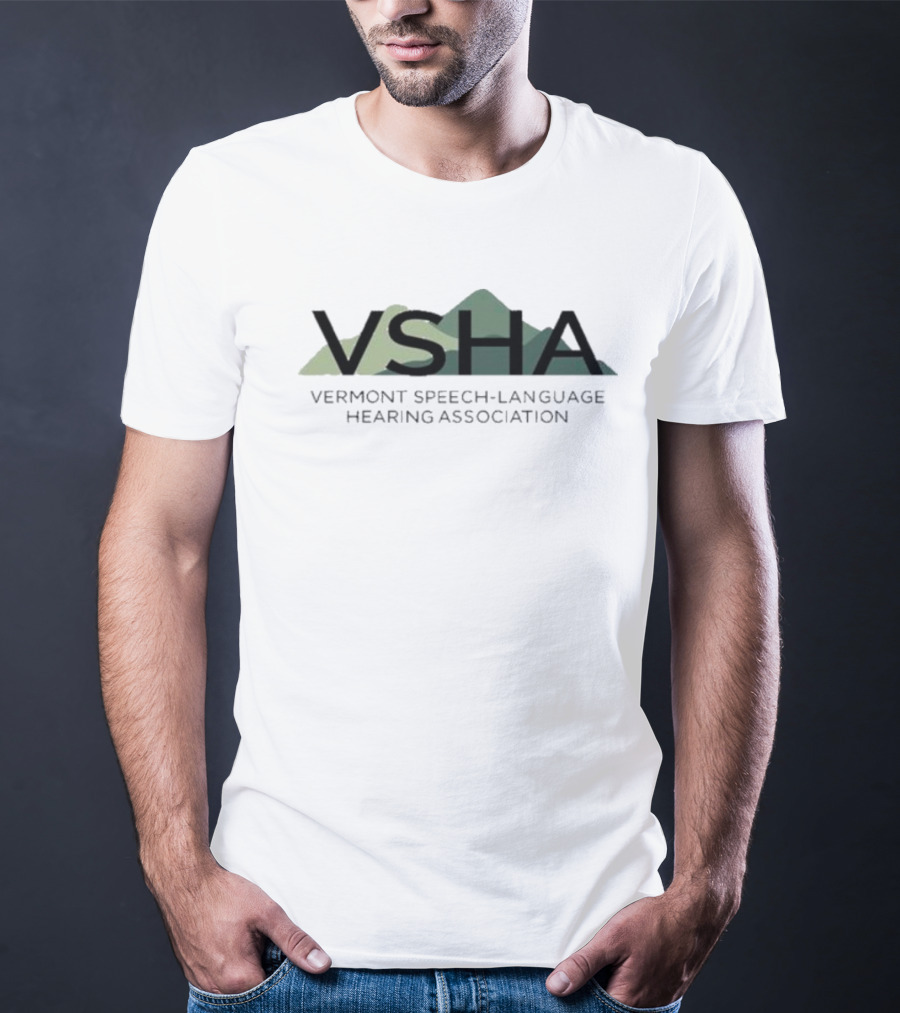VSHA Vermont Speech-Language Hearing Association Mountain T-Shirt