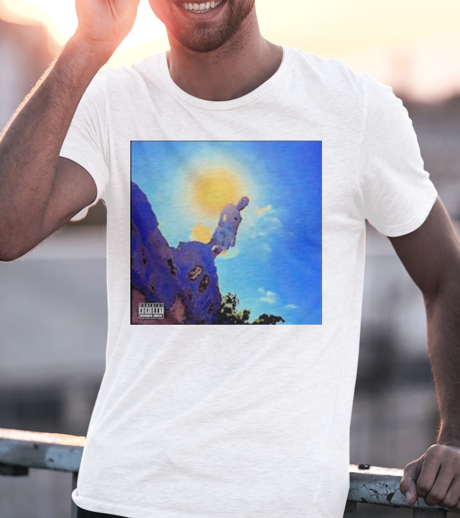 Wagmi Music Images Figure On Cliff With Sun And Clouds Cover T-Shirt