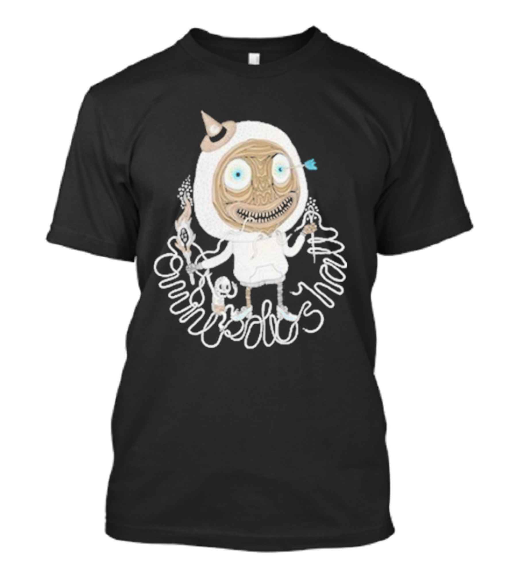 Omnipollos Shast Mr Teeth Alien Mask And Wand Character T-Shirt