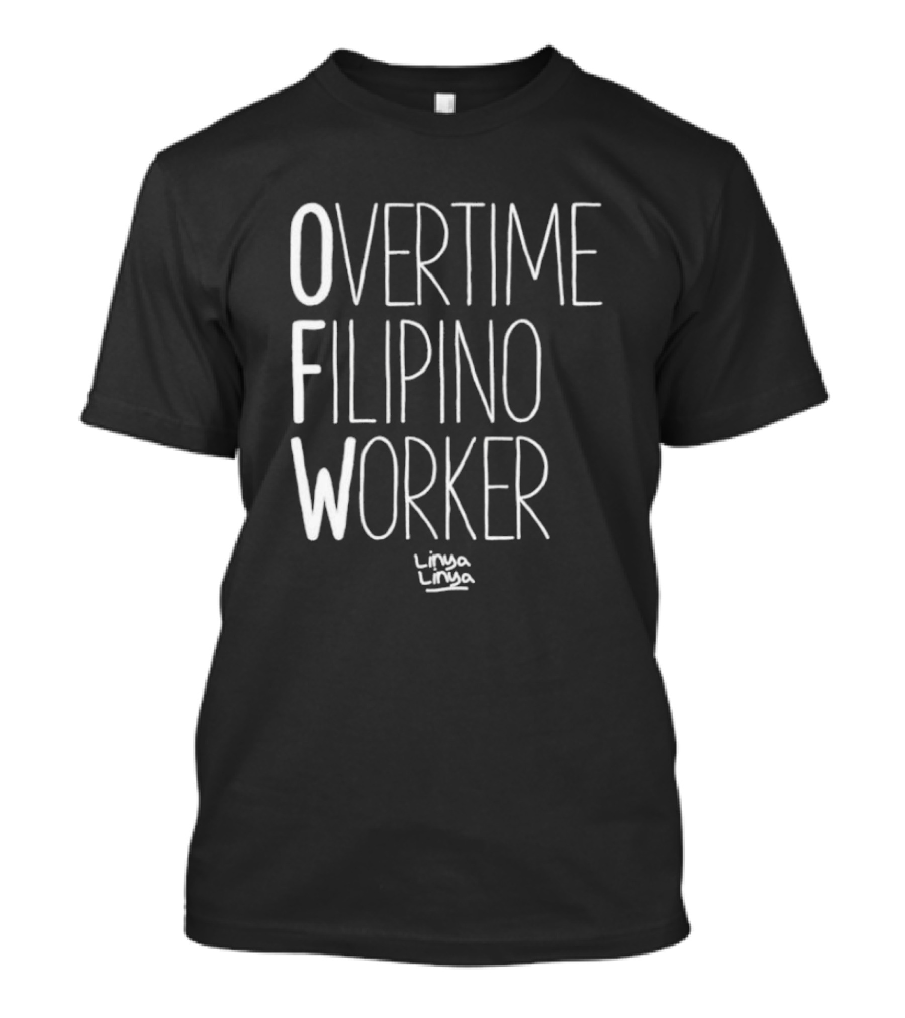 Overtime Filipino Worker Linya Linya T-Shirt