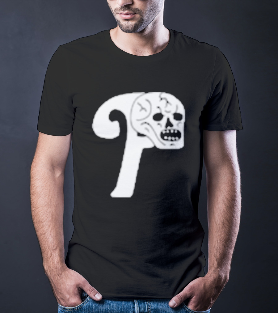 Philadelphia The Fighting Piss Missiles Skull T-Shirt