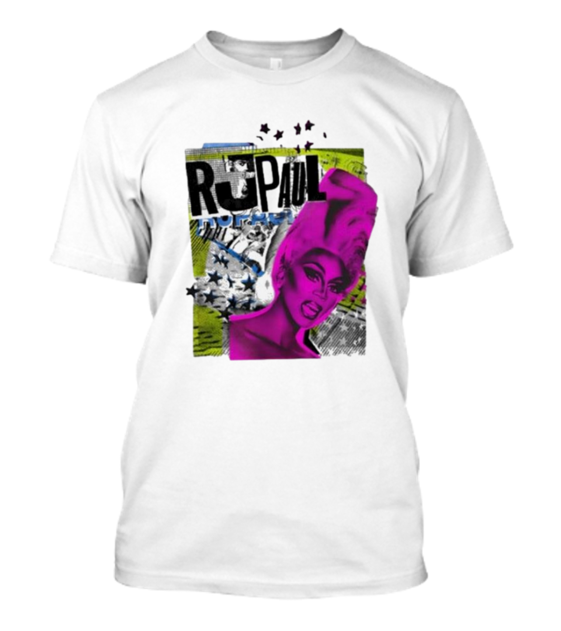 Rupaul Star Power Glam Pop Art Collage T-Shirt