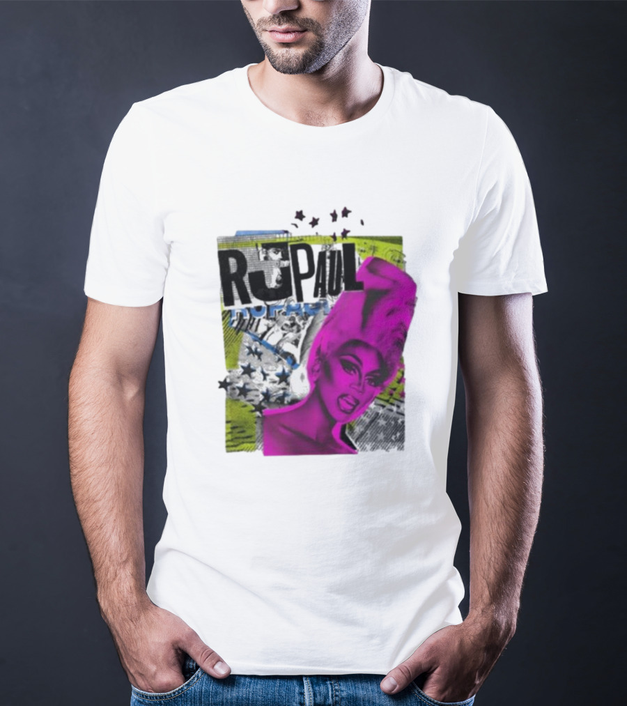 Rupaul Star Power Glam Pop Art Collage T-Shirt