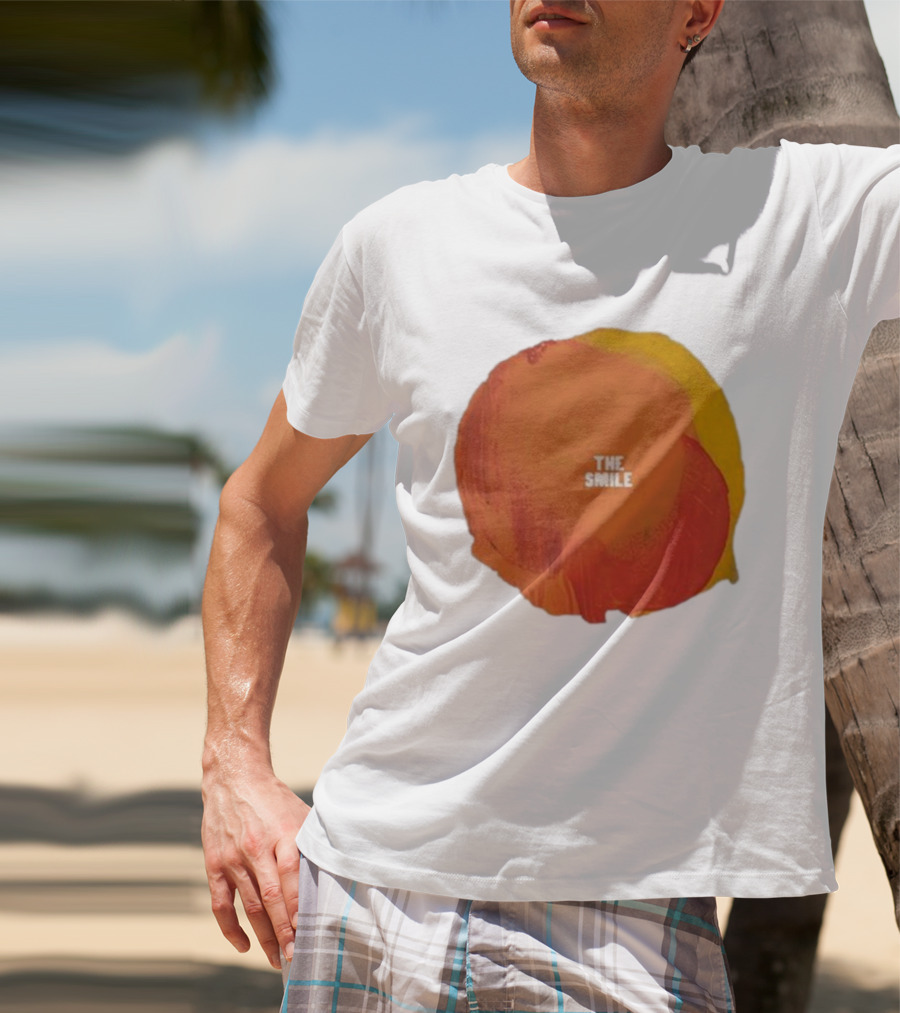 The Smile Sun Paint Texture Art Circle T-Shirt