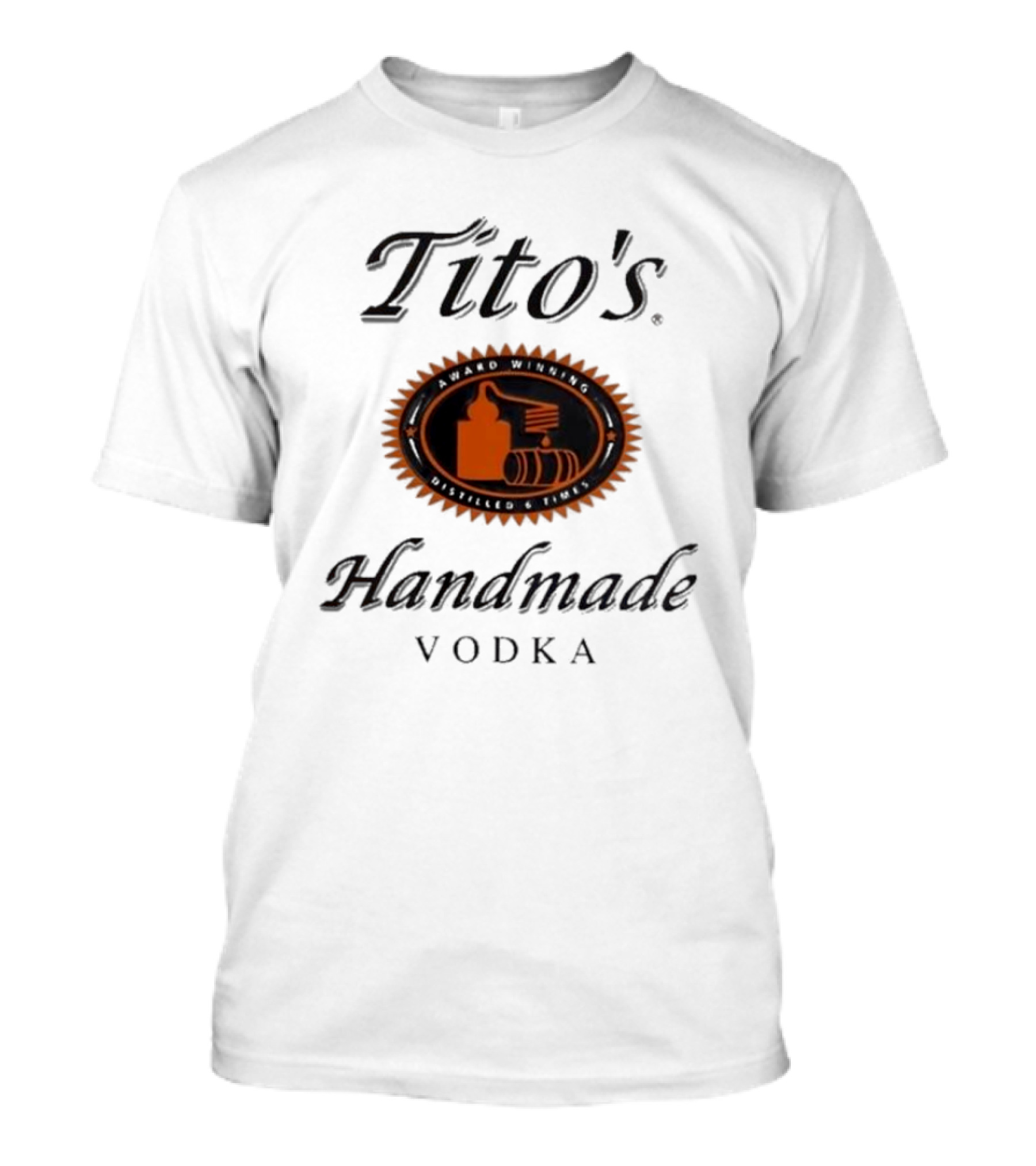 Tito's Handmade Vodka Austin Texas Distillers Label T-Shirt
