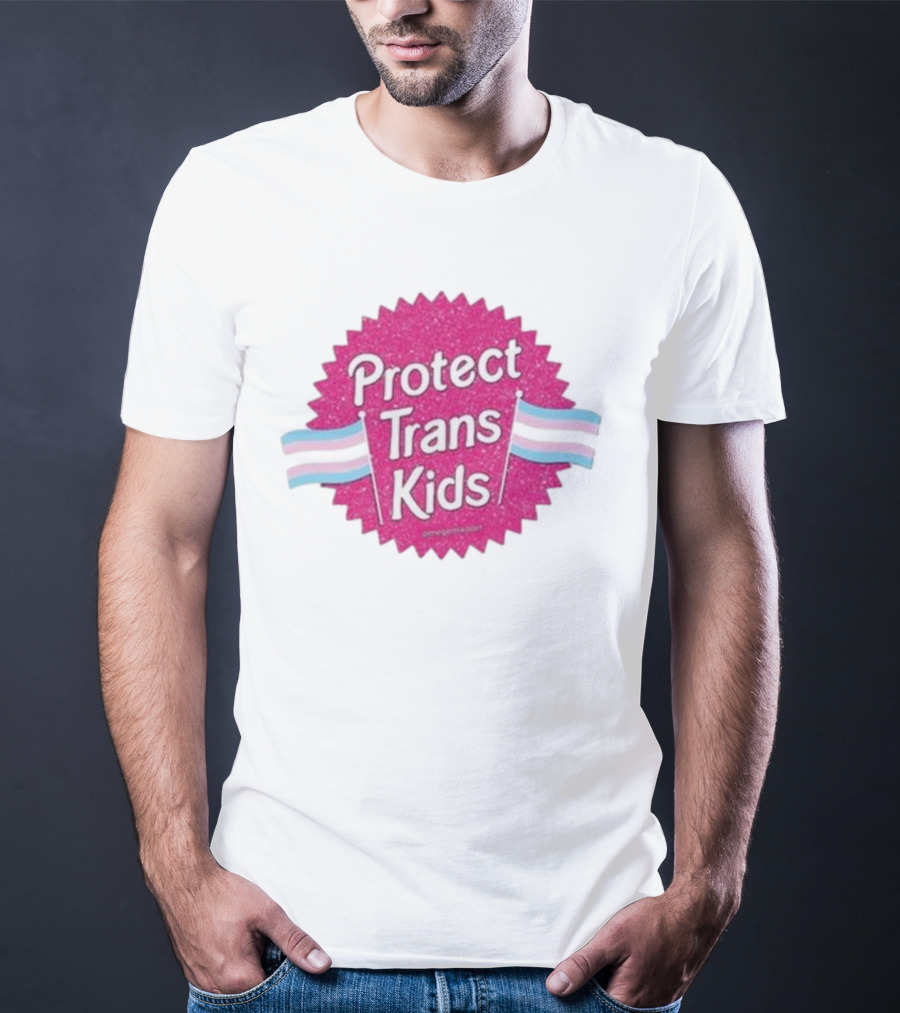Protect Trans Kids Megamikoart Transgender Flag Pride T-Shirt