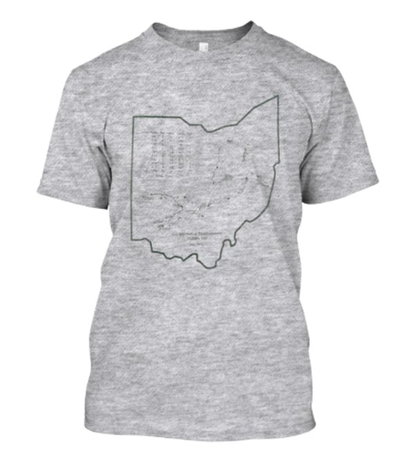 Abercrombie And Fitch Memorial Tournament Ohio State Map Outline T-Shirt