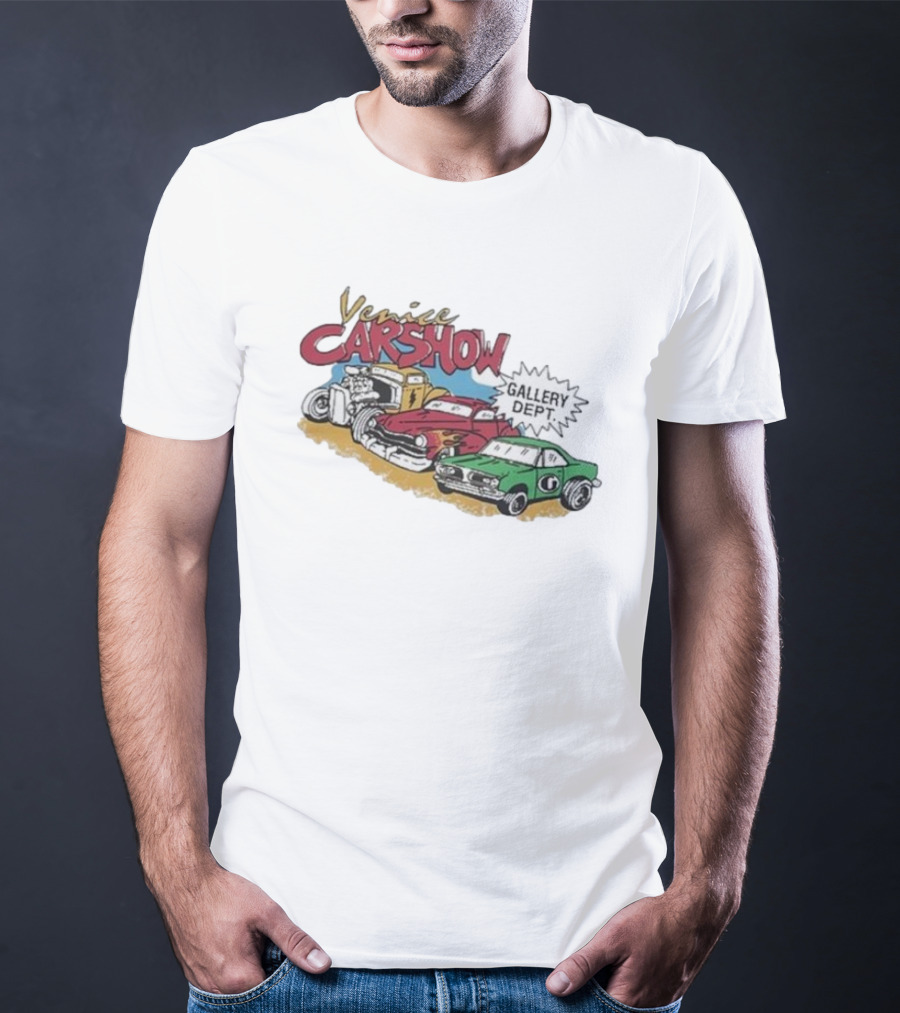 Venice Car Show Gallery Dept Vintage Cars Racing T-Shirt