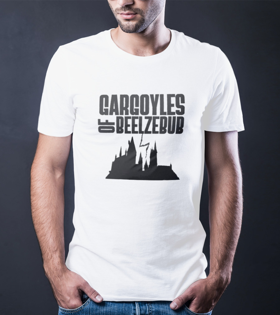 Gargoyles Of Beelzebub Castle Dark Silhouette Mystery T-Shirt