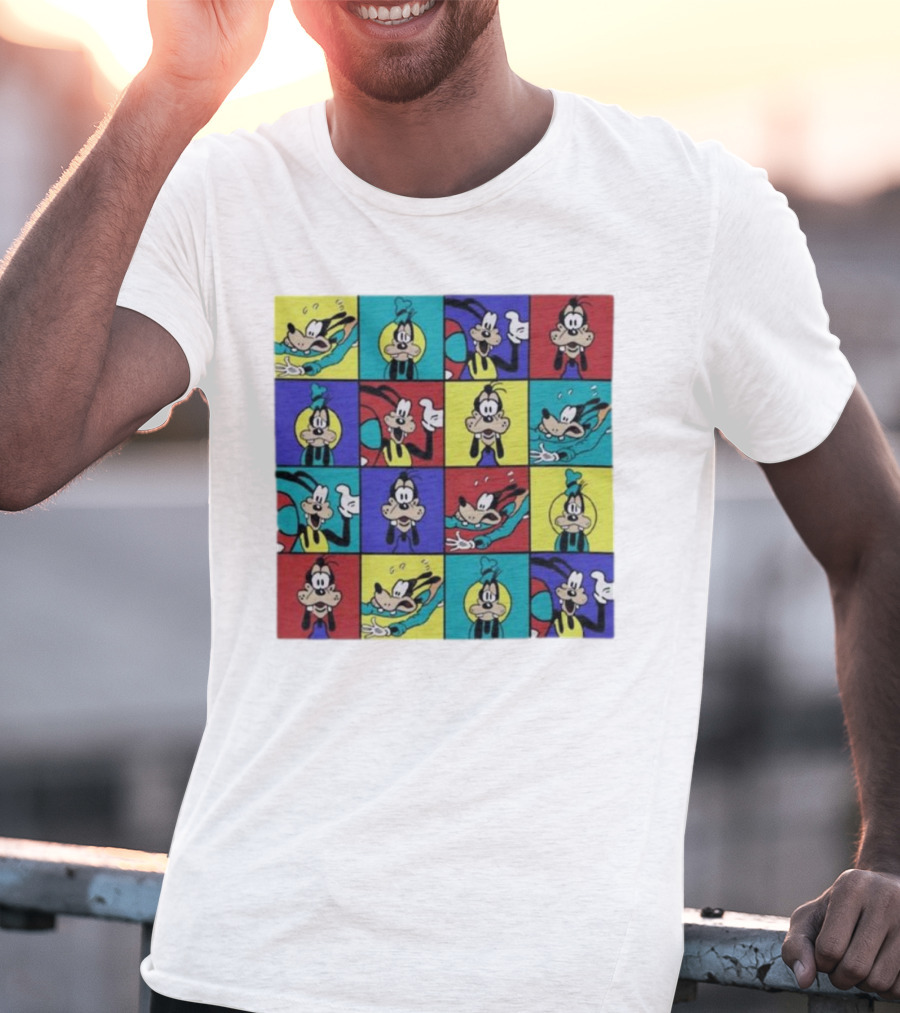 Goofy Multicolored Funny Face Expressions T-Shirt