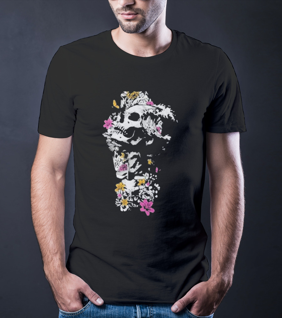 Sullivan King Skull Wave Floral Fusion T-Shirt