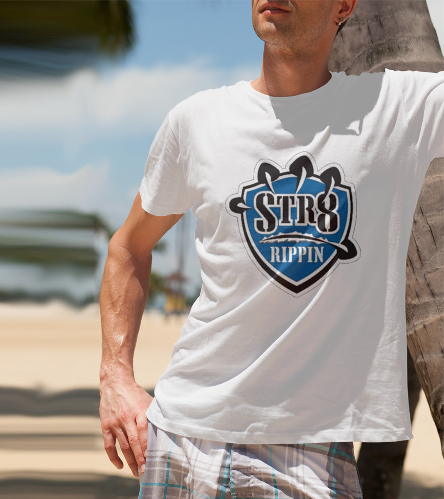 Jake Lucky STR8 Rippin Gaming Esports Team Badge T-Shirt