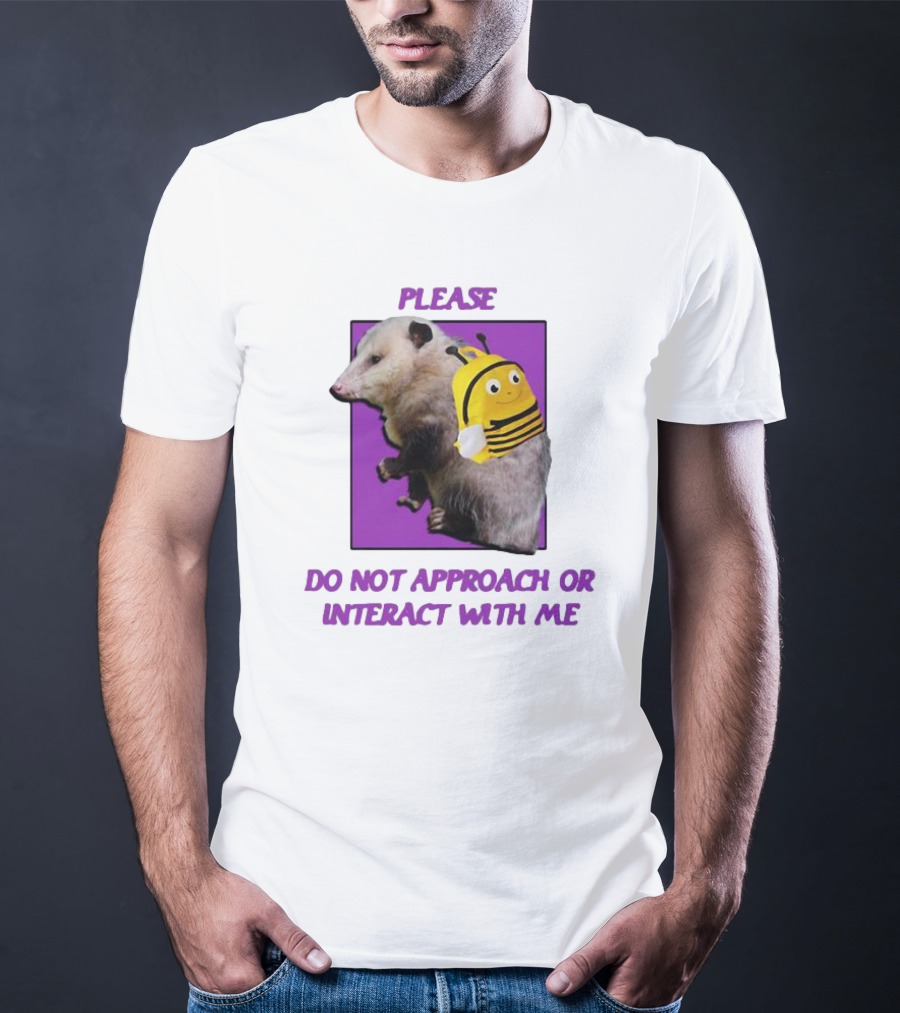 Possumcore Please Do Not Approach Or Interact With Me Bee Backpack T-Shirt