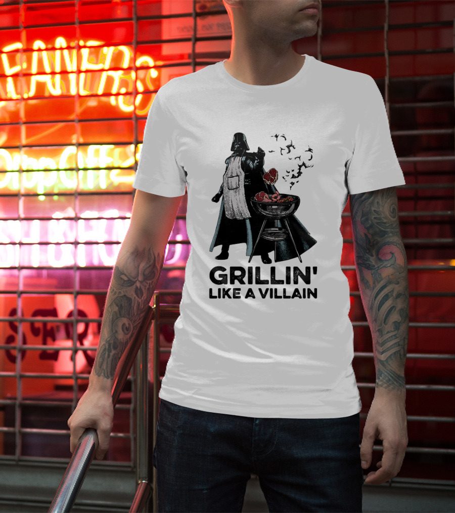 Star Wars Grillin' Like A Villain Darth Vader BBQ Scene T-Shirt