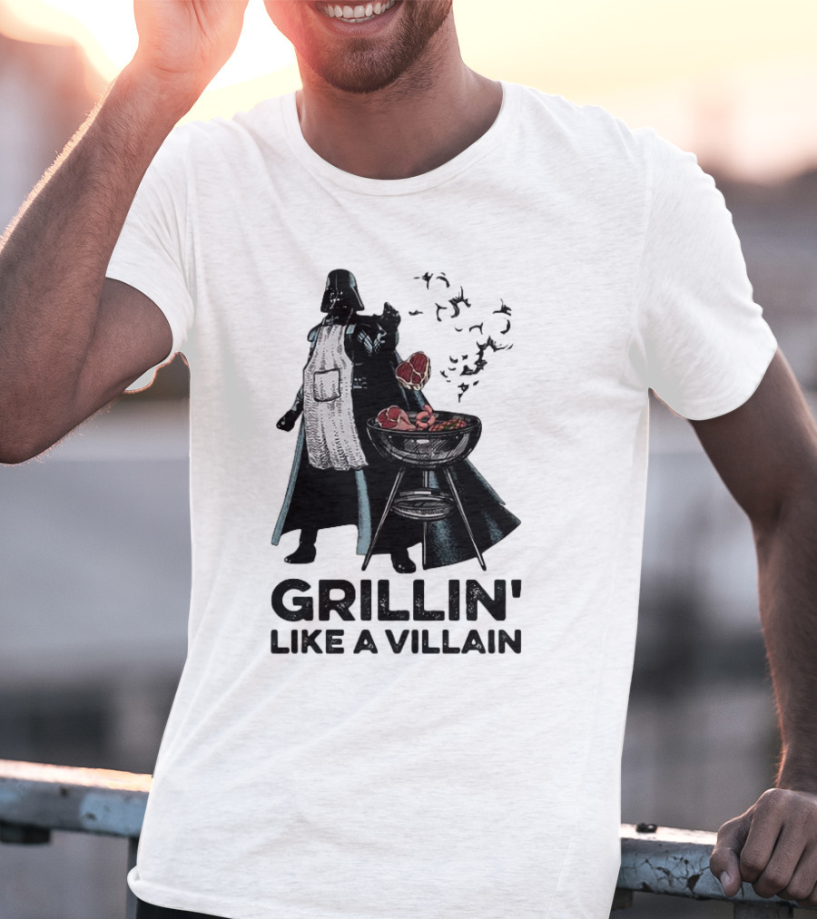 Star Wars Grillin' Like A Villain Darth Vader BBQ Scene T-Shirt