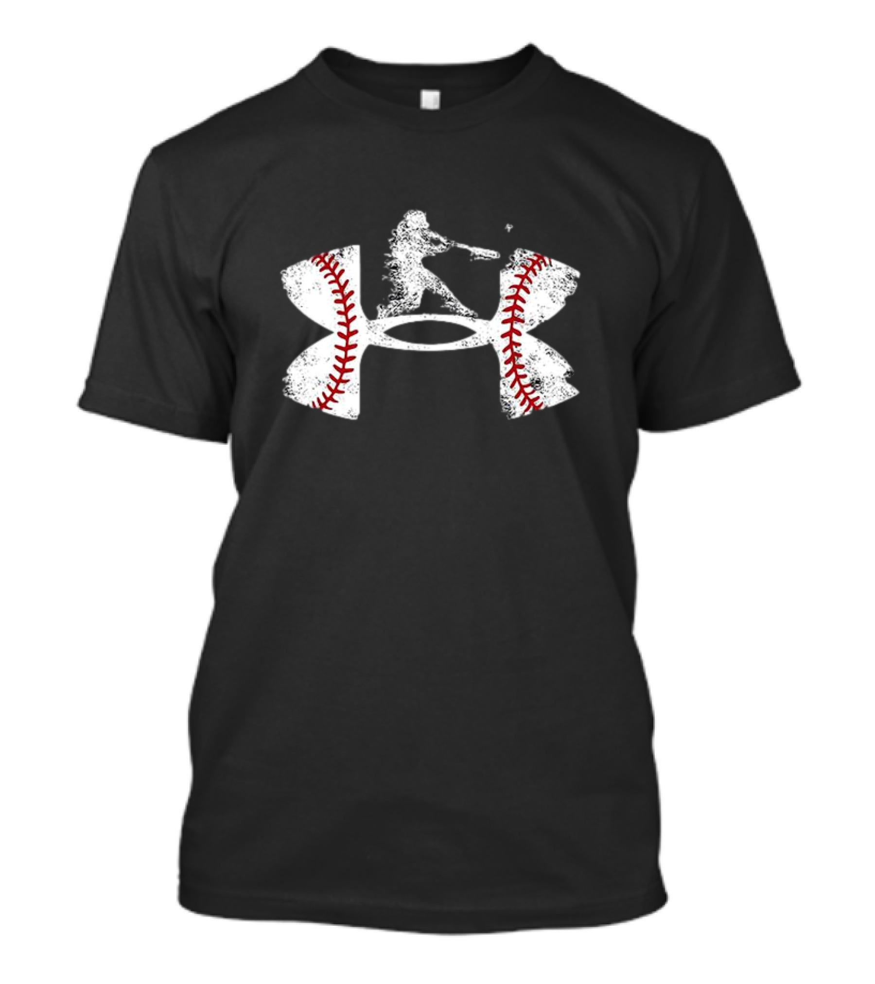Under Armour Baseball Player Silhouette Logo With Stitching T-Shirt