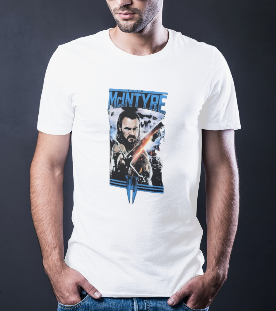 Drew McIntyre Clash Warrior With Sword And Determined Gaze T-Shirt