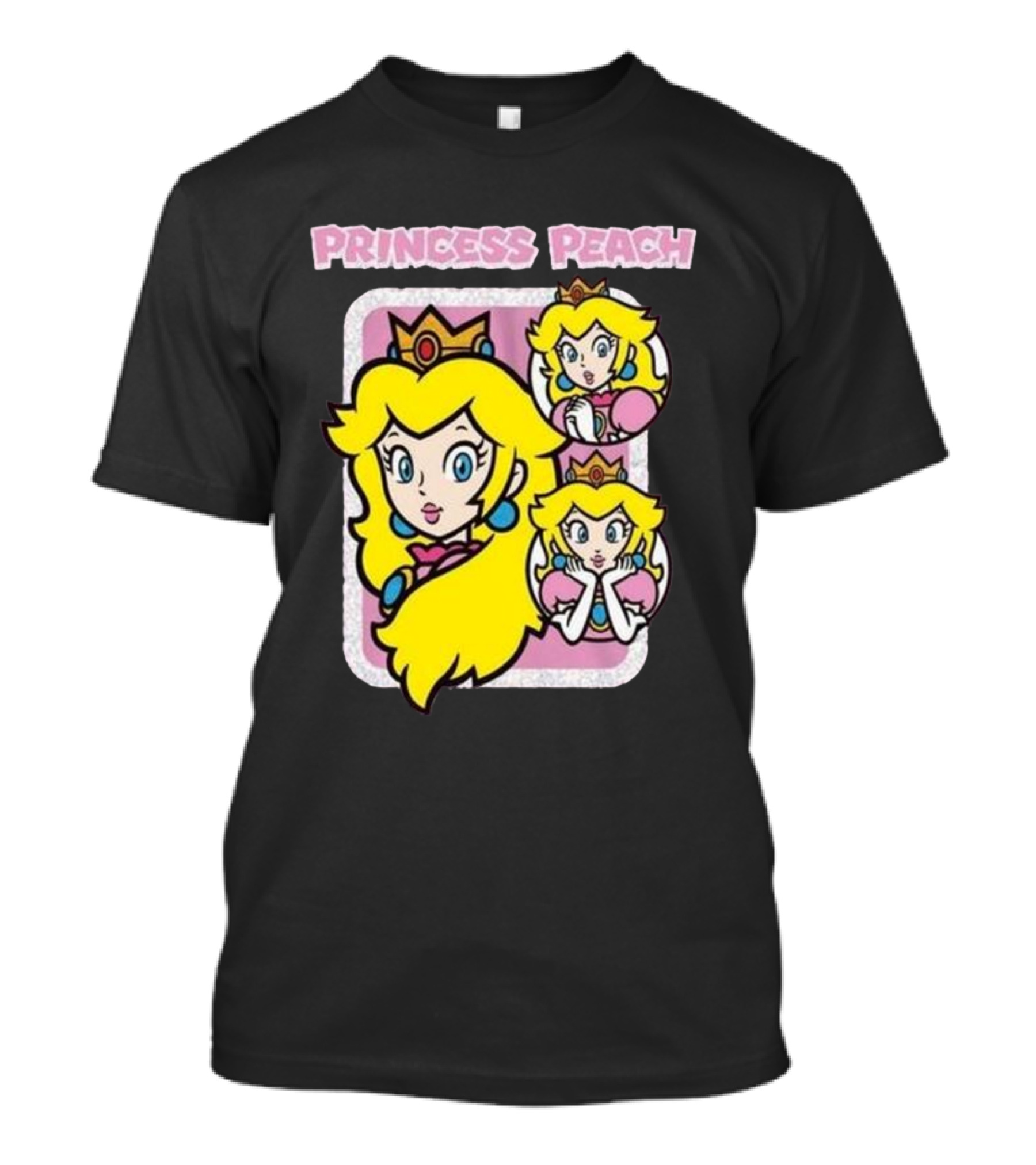 Princess Peach Glitter Super Mario T-Shirt