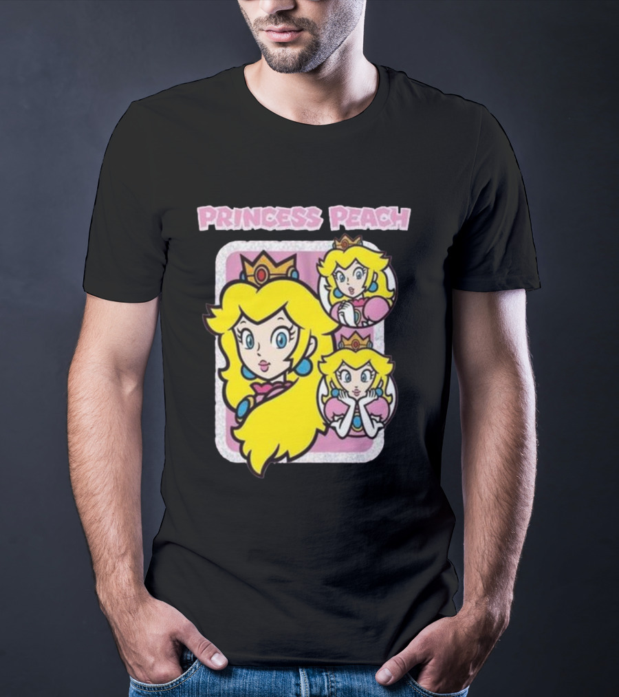 Princess Peach Glitter Super Mario T-Shirt