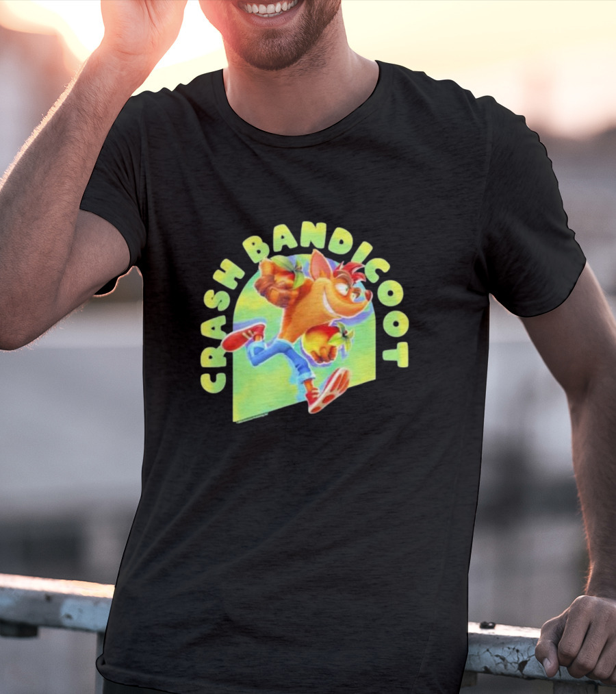 Crash Bandicoot Iconic Character Action Pose Rumble T-Shirt