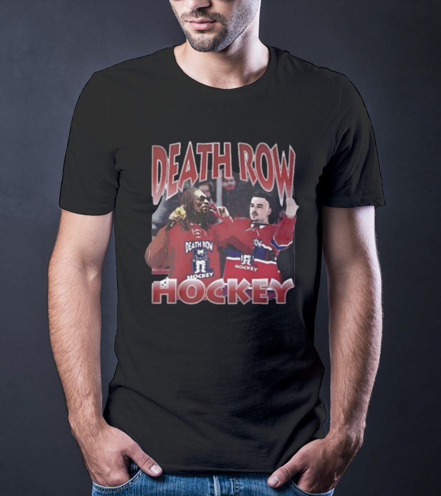 Death Row Hockey Sweater With Iconic Rapper And Player Graphics T-Shirt