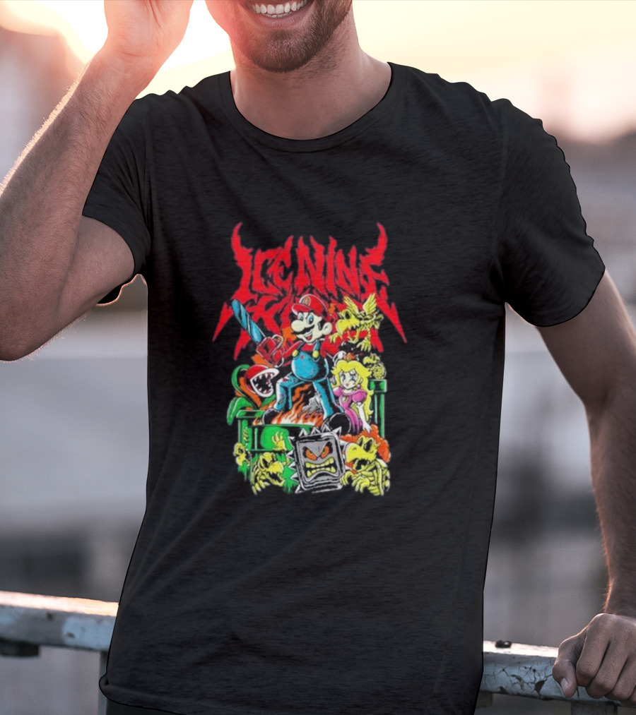 Ice Nine Kills Party Of Darkness Mario Horror Mashup T-Shirt