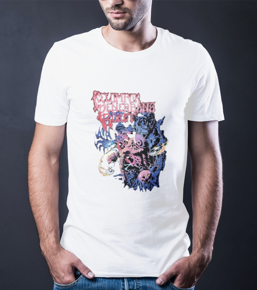Kelompok Penerbang Roket Space Rage Psychedelic Monster T-Shirt