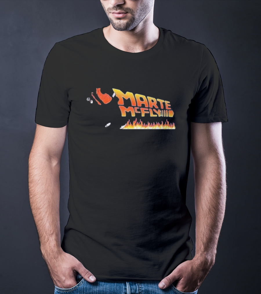 Marte McFly Fire Player Retro Flame T-Shirt