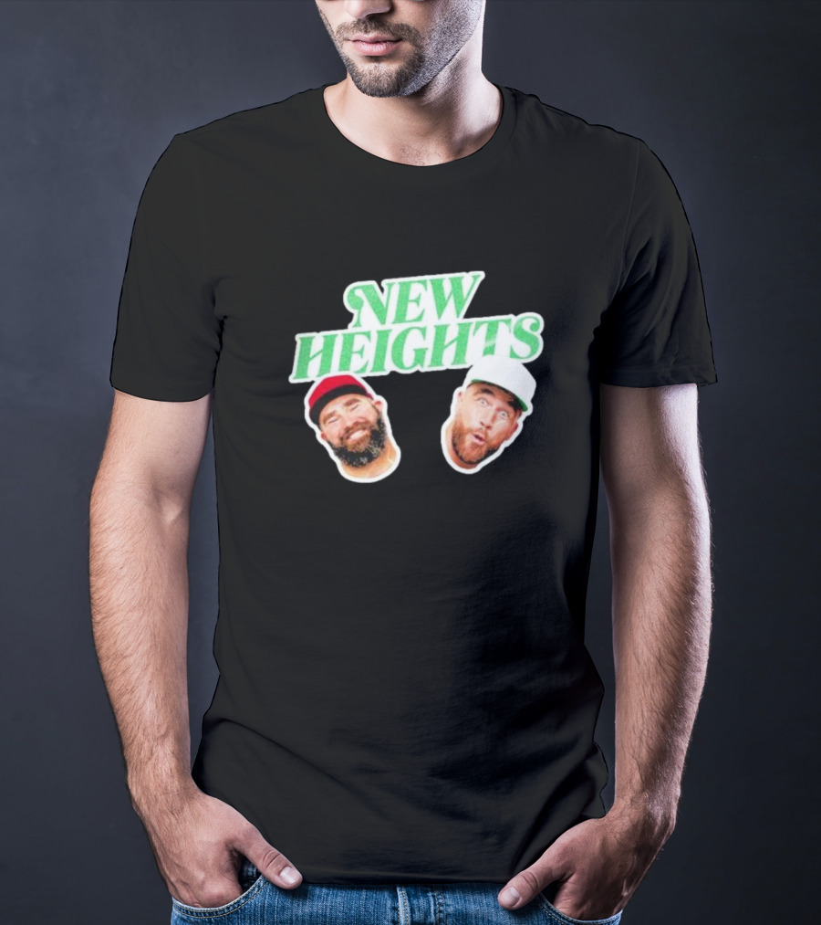 New Heights Jason And Travis Kelce Faces T-Shirt