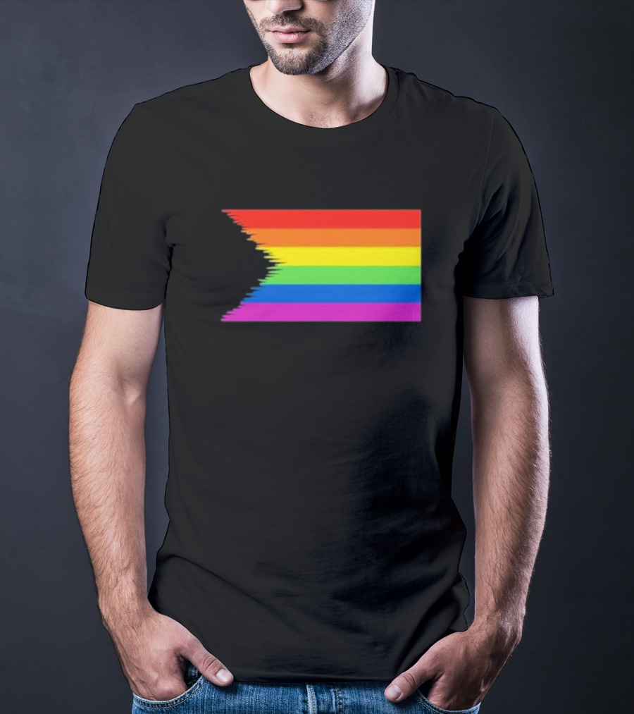 Pride Restored Flag Distorted Rainbow Bands T-Shirt