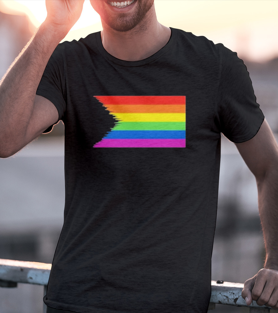 Pride Restored Flag Distorted Rainbow Bands T-Shirt