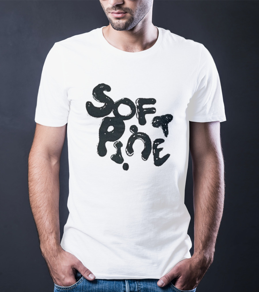 Soft Pine Logo Dark Green Text T-Shirt