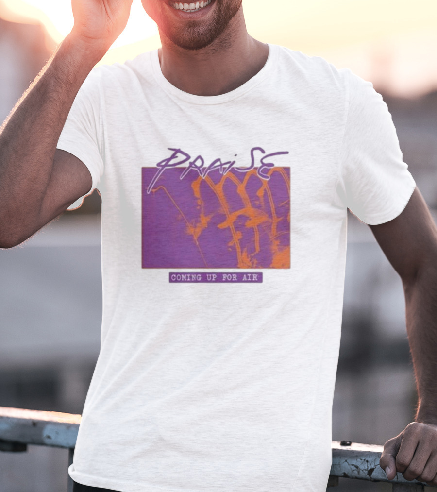 Praise Coming Up For Air Purple And Orange Abstract T-Shirt