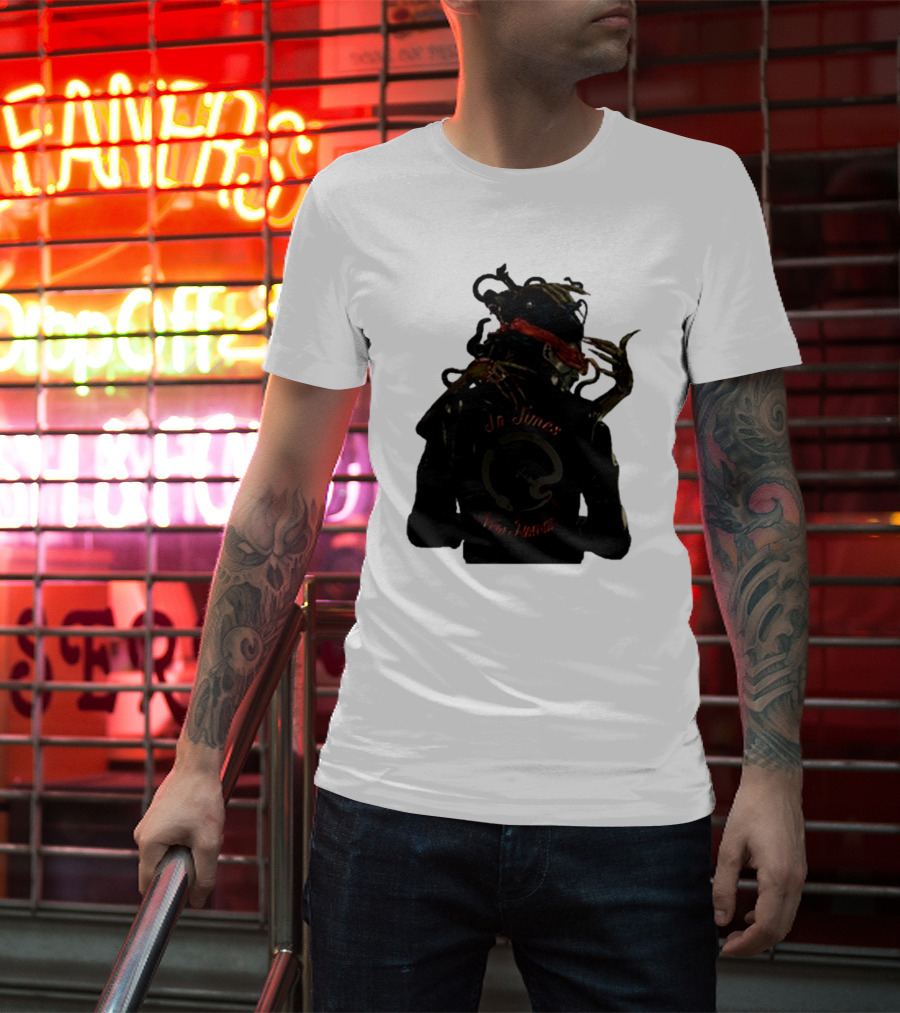 QOTSA In Times New Roman Blindfolded Figure With Entangled Hands T-Shirt