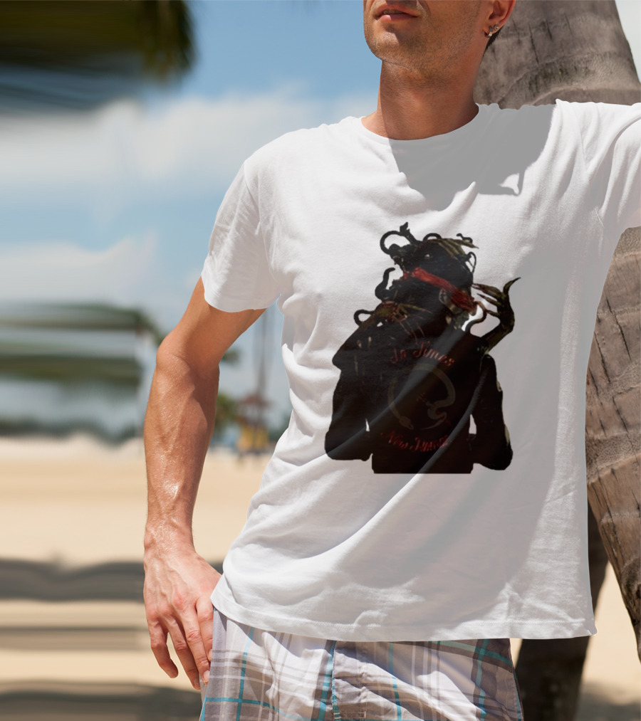 QOTSA In Times New Roman Blindfolded Figure With Entangled Hands T-Shirt