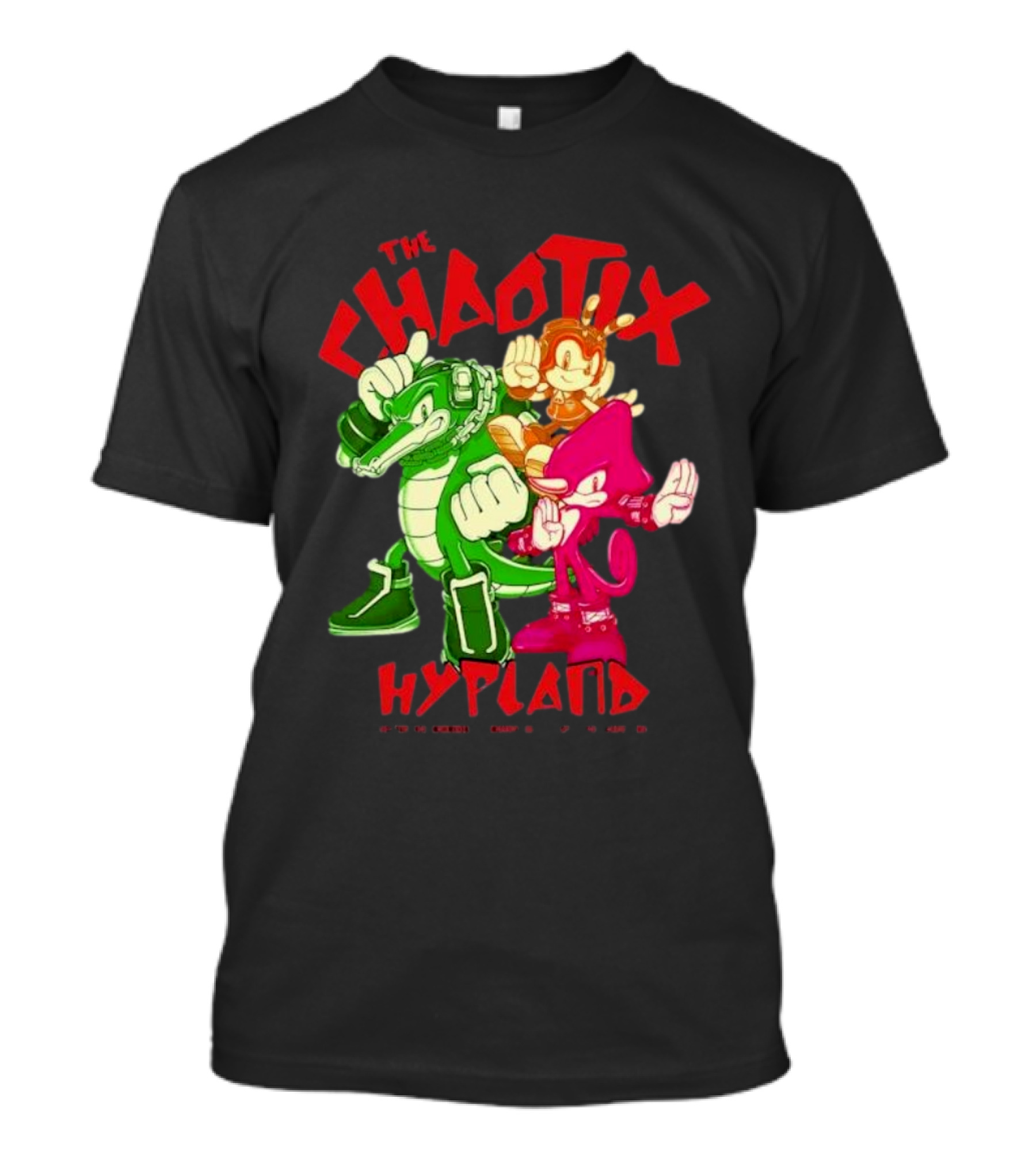 The Chaotix Hypland Vector The Crocodile Charmy Bee Espio The Chameleon T-Shirt