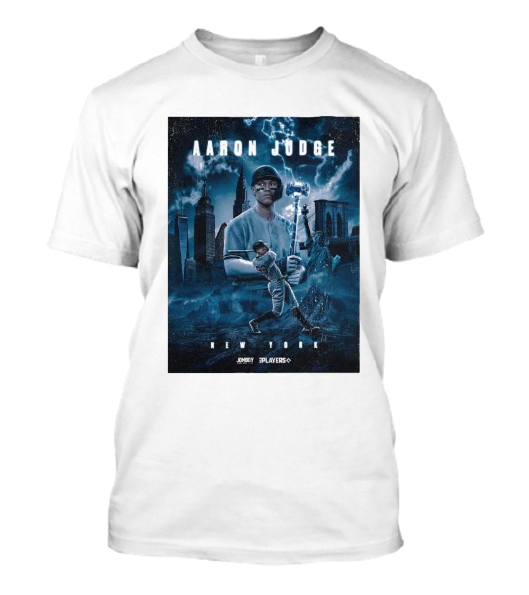 Aaron Judge New York Cityscape Thunderstorm Baseball Power Display T-Shirt