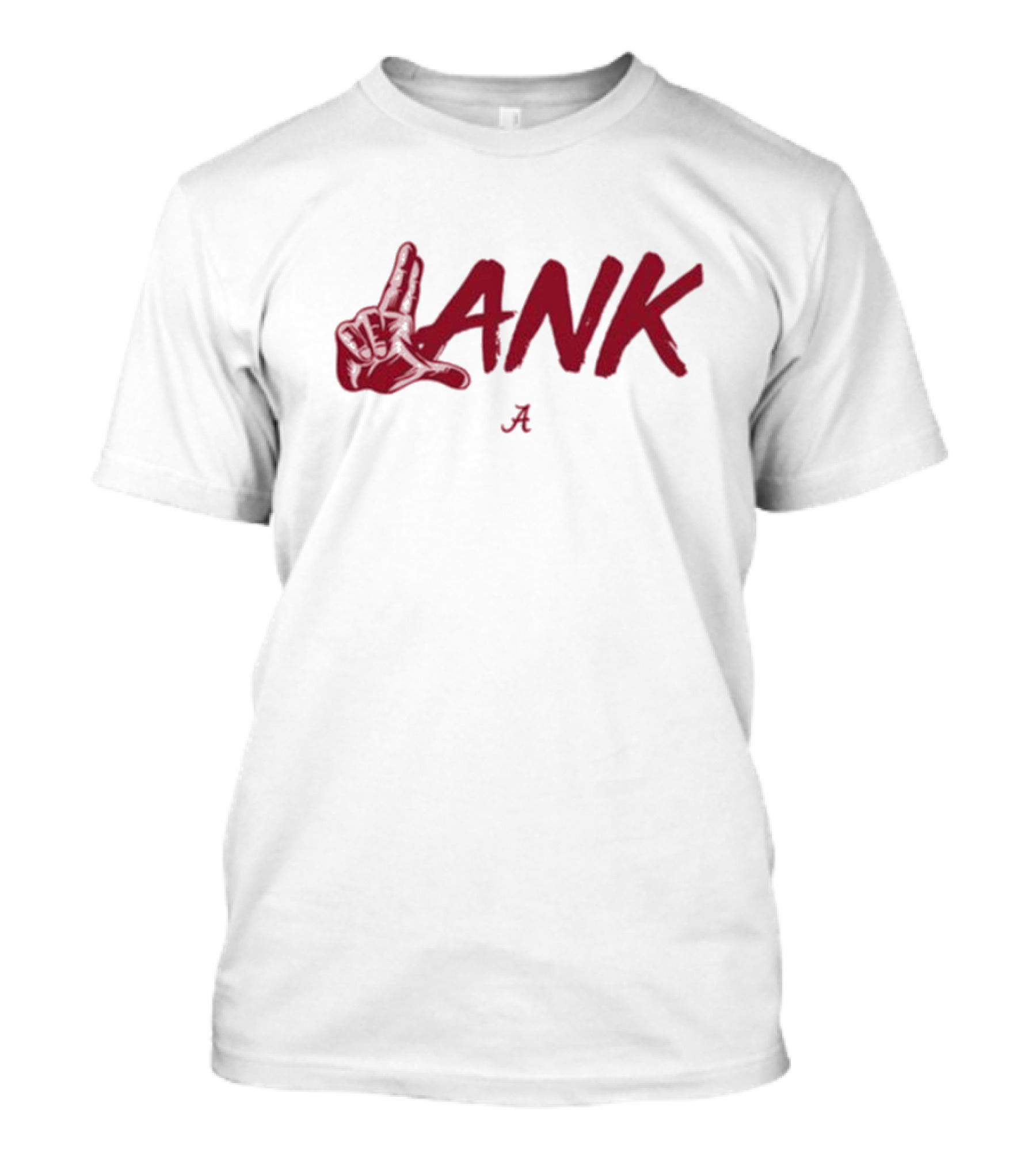 Lank Hand Sign Alabama Crimson Red T-Shirt