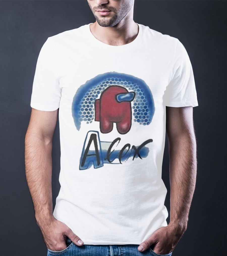 Alex Among Us Red Blue Honeycomb T-Shirt