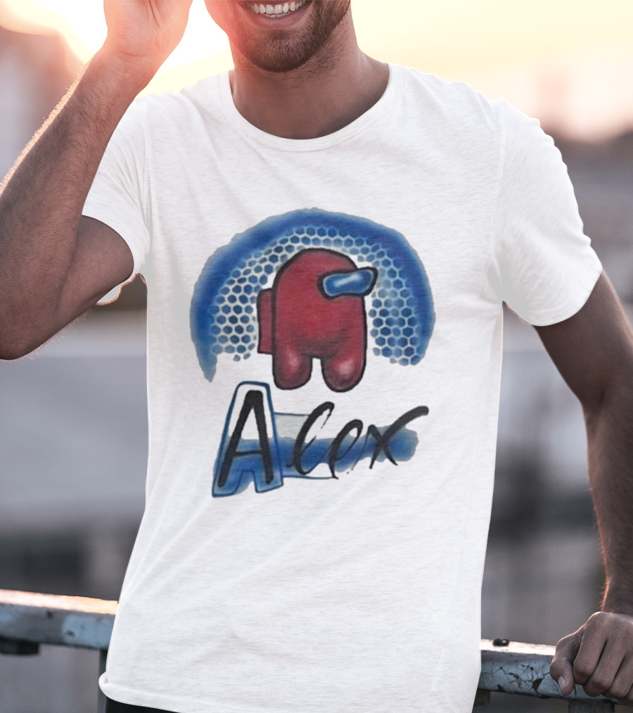 Alex Among Us Red Blue Honeycomb T-Shirt