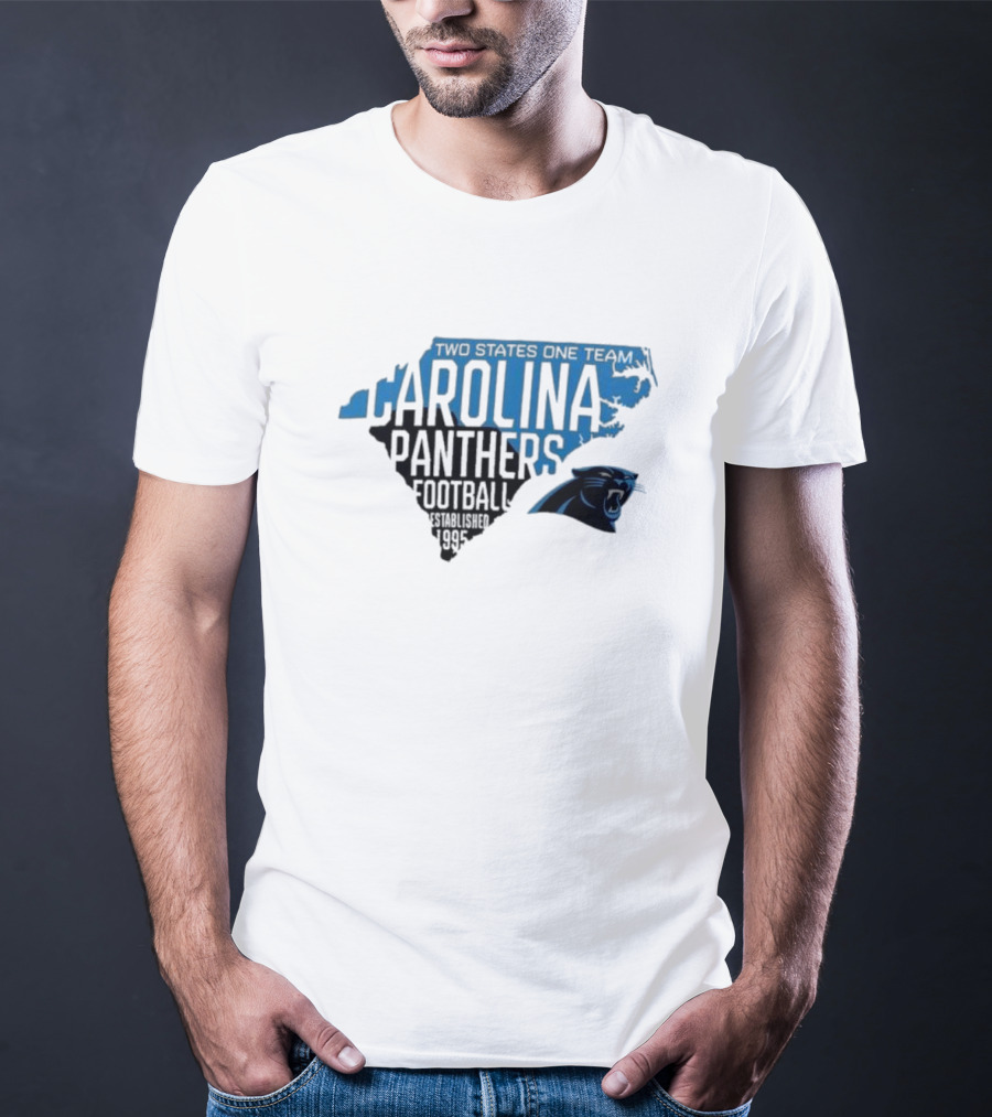 Carolina Panthers Two States One Team Football Established 1995 T-Shirt