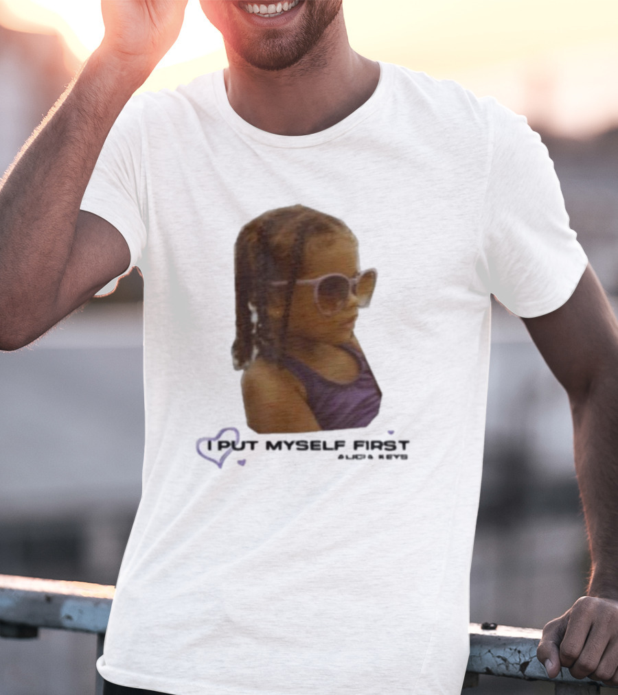 I PUT MYSELF FIRST Keys Affirmations Kid Sunglasses T-Shirt